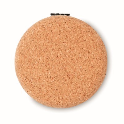 Espejo personalizado doble circular de corcho